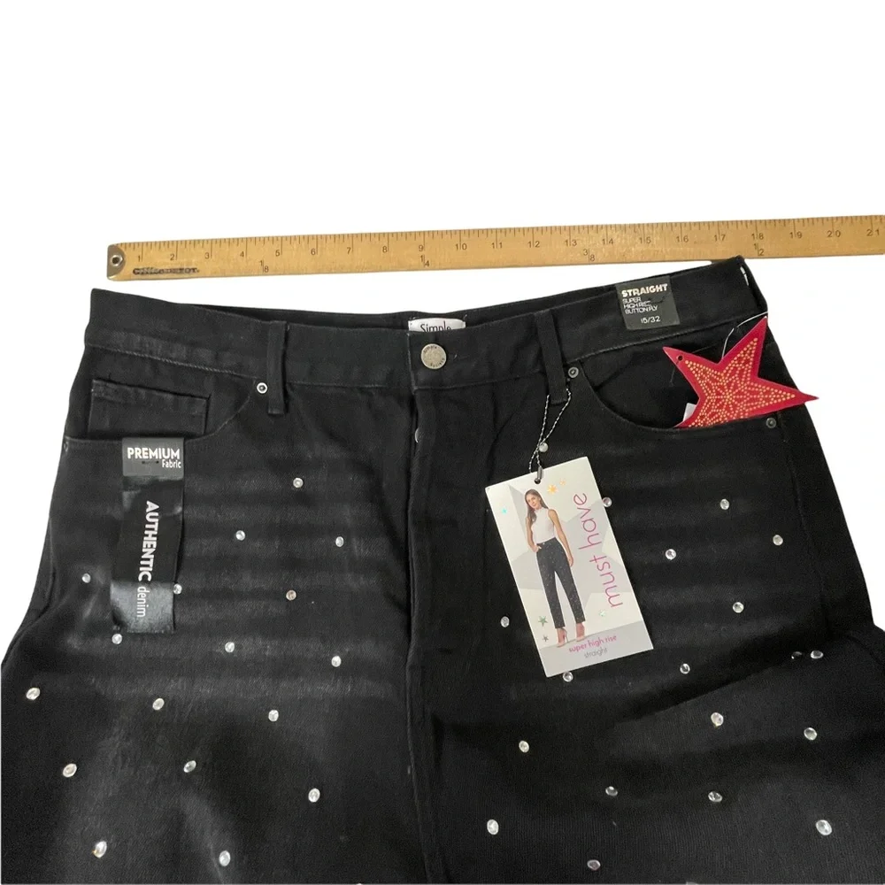 - Simple Society straight super hirise jeans size 15/32 - Picture 13 of 16